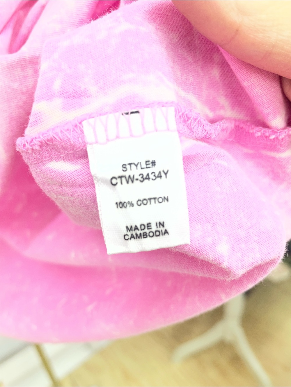 Zenana Mineral-Wash Short Sleeve Crop Top- Candy Pink - Picture 2 of 2
